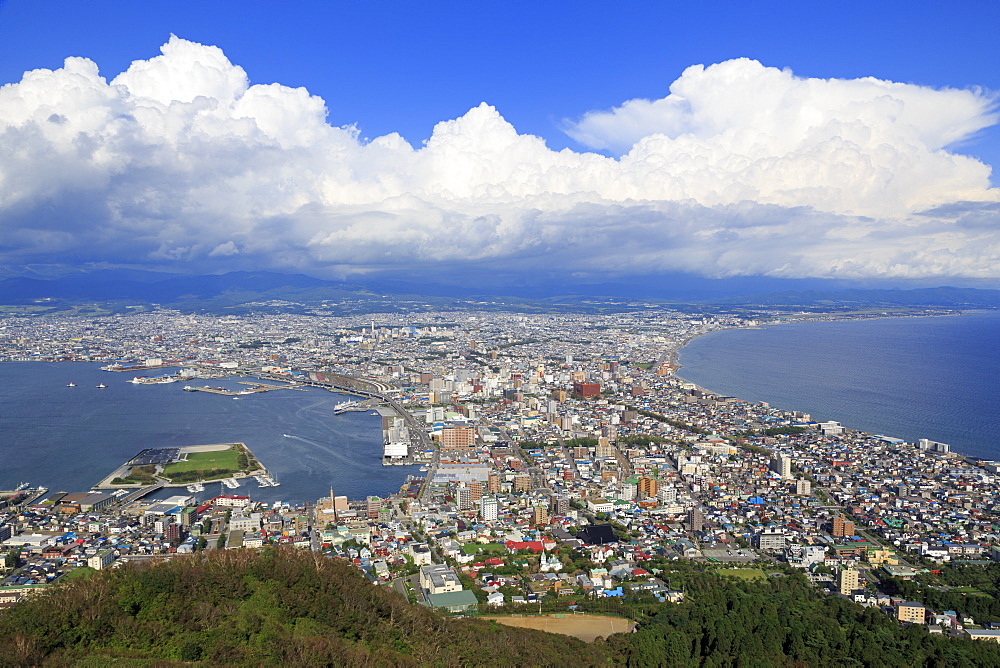 Ropeway view, Hakodate City, Hokkaido Prefecture, Japan, Asia