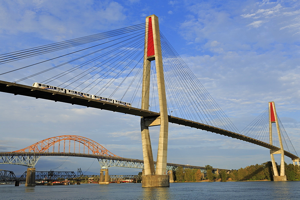 Skytrain Bridge, New Westminster, Vancouver Region, British Columbia, Canada, North America