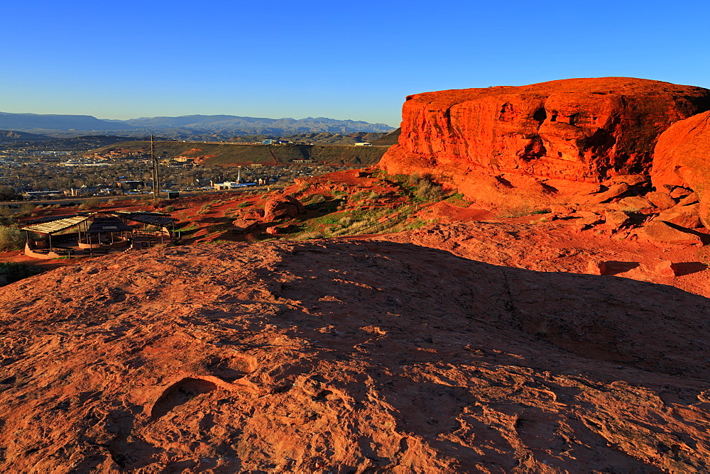 Rock formations in Pioneer Park, St. George, Utah, United States of America, North America