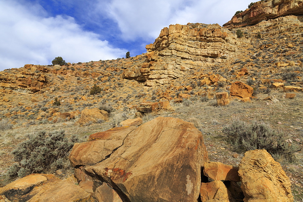 Parowan Gap Dinosaur Tracks and Remains, Iron County, Utah, United States of America, North America