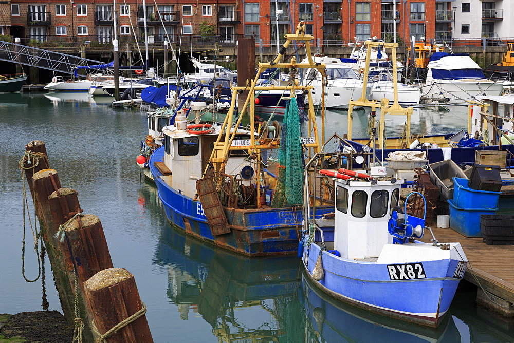 Fishing boats, Portsmouth, Hampshire, England, United Kingdom, Europe