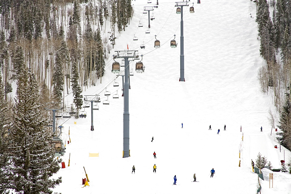 Lionshead Village ski run, Vail Ski Resort, Rocky Mountains, Colorado, United States of America, North America