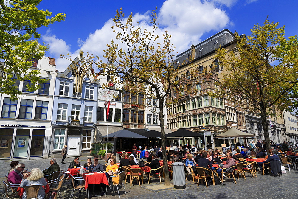 Vrijdag Market, Ghent, East Flanders, Belgium, Europe