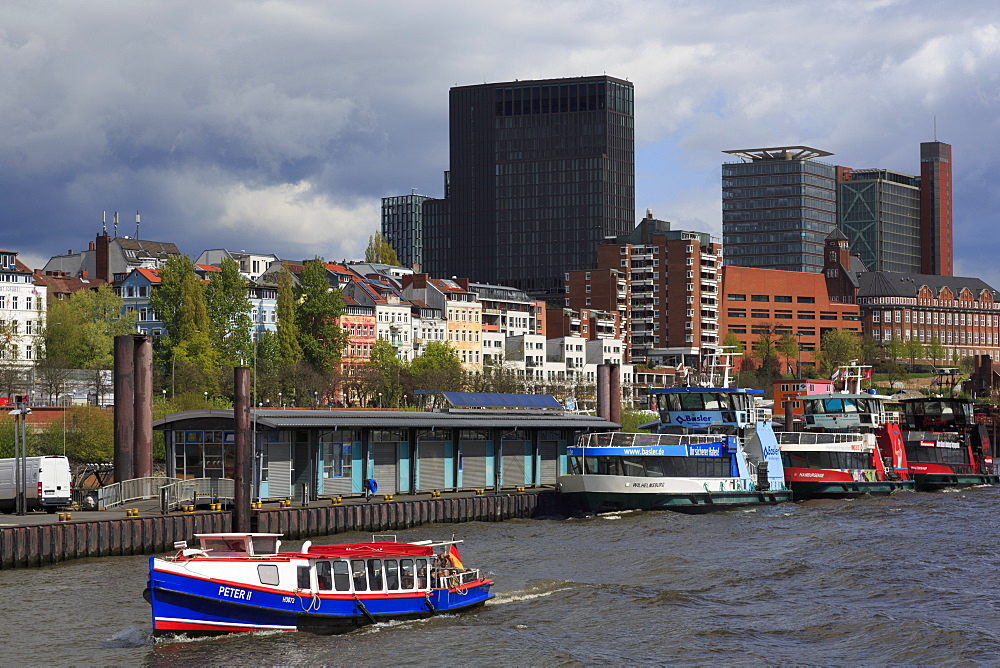 Ferry, St. Pauli District, Hamburg, Germany, Europe