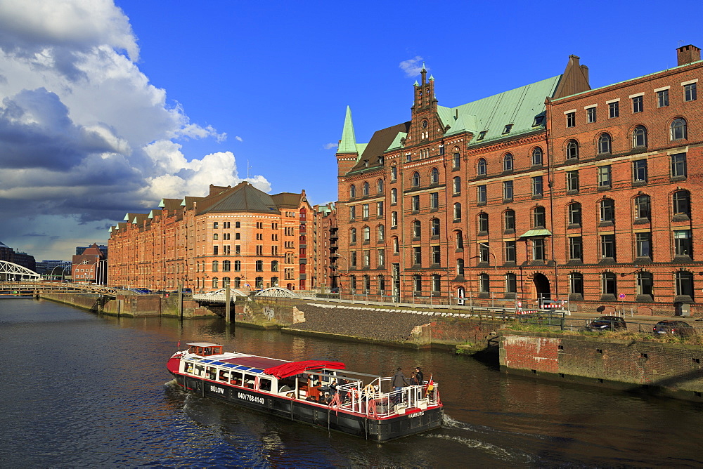 Warehouses in Speicherstadt District, Hamburg, Germany, Europe