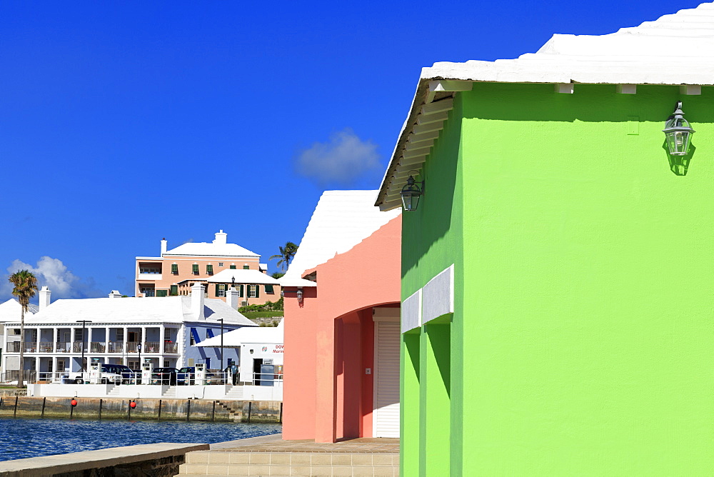 Stores, Somers' Wharf, Town of St. George, St. George's Parish, Bermuda, Central America