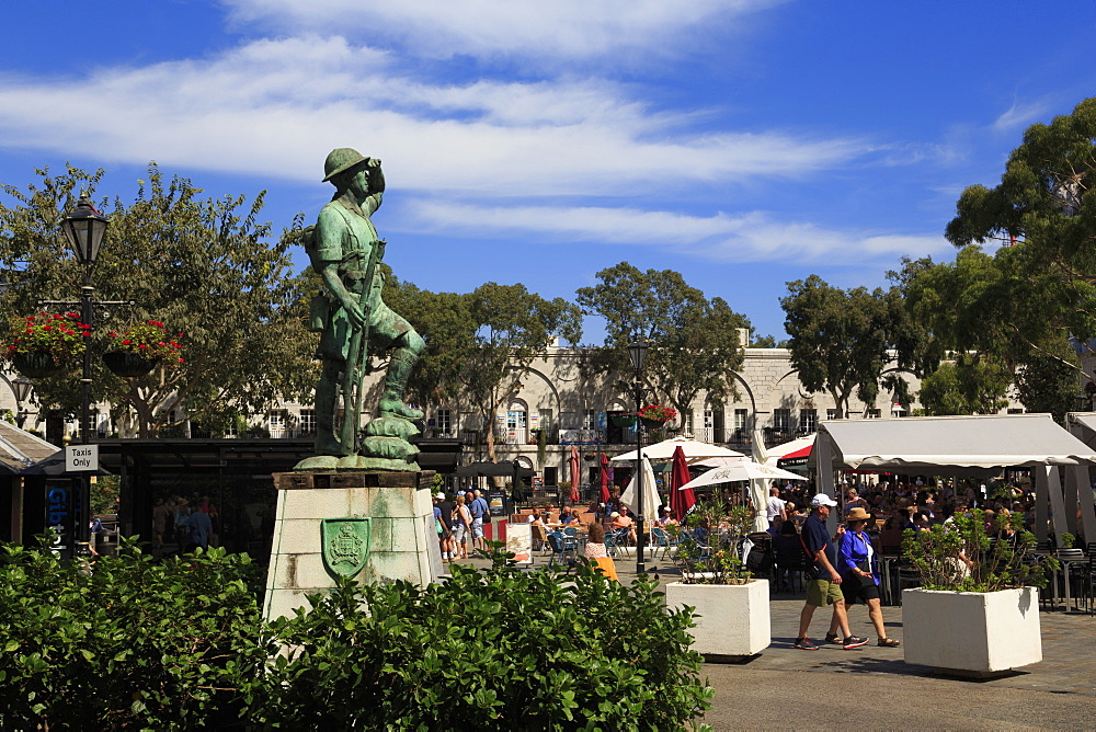 Defence Force Monument, Casemates Square, Gibraltar, United Kingdom, Europe