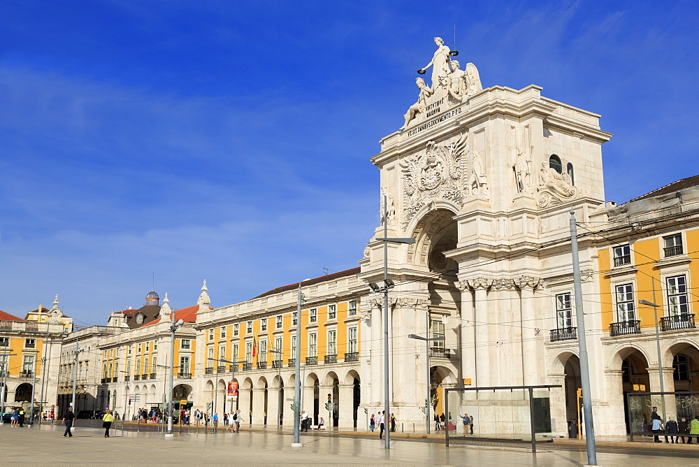 Arco da Rua Augusta, Praca Do Comercio, Lisbon, Portugal, Europe