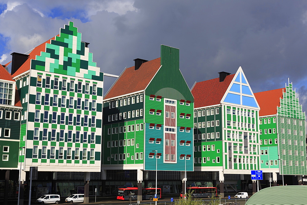 Colourful architecture, Zaandam, Holland, Netherlands, Europe