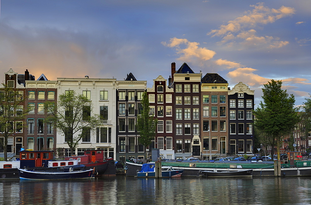 Amstel River, Amsterdam, North Holland, Netherlands, Europe