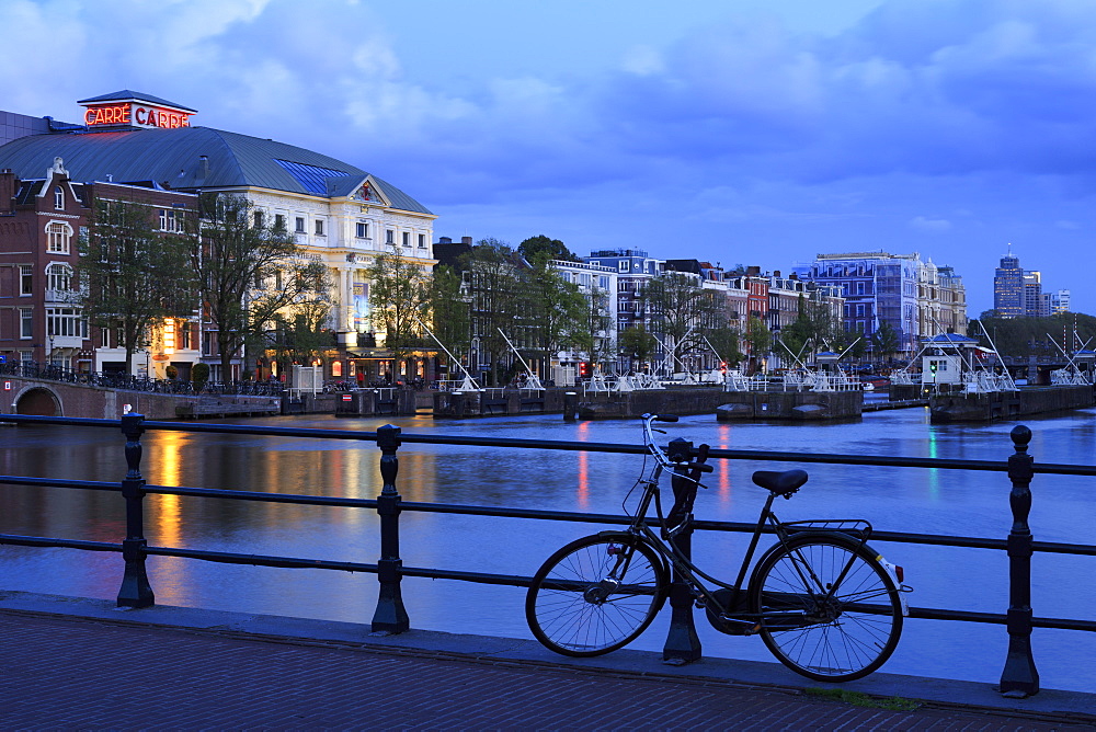 Koninklijk Theatre, Amstel River, Amsterdam, North Holland, Netherlands, Europe