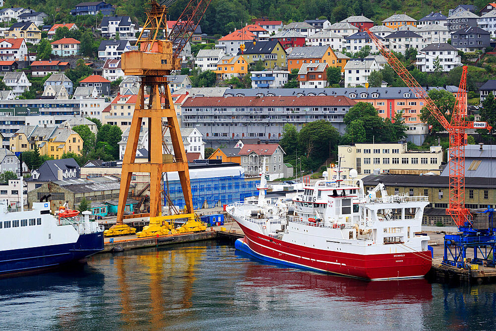 Trawler, Commercial docks, Bergen City, Hordaland County, Norway, Scandinavia, Europe