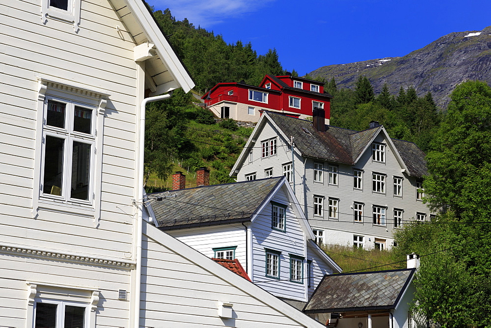 Hellesylt Village, More og Romsdal County, Norway, Scandinavia, Europe