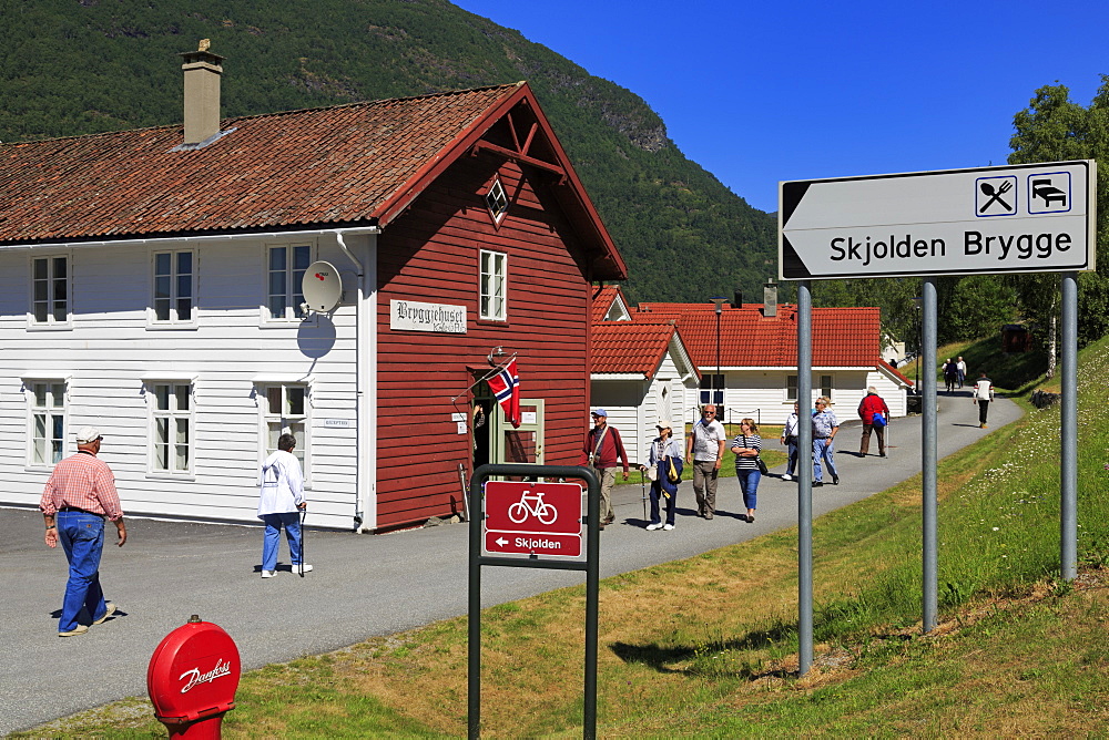 Brygge, Skjolden Village, Sognefjord, Sogn og Fjordane County, Norway, Scandinavia, Europe