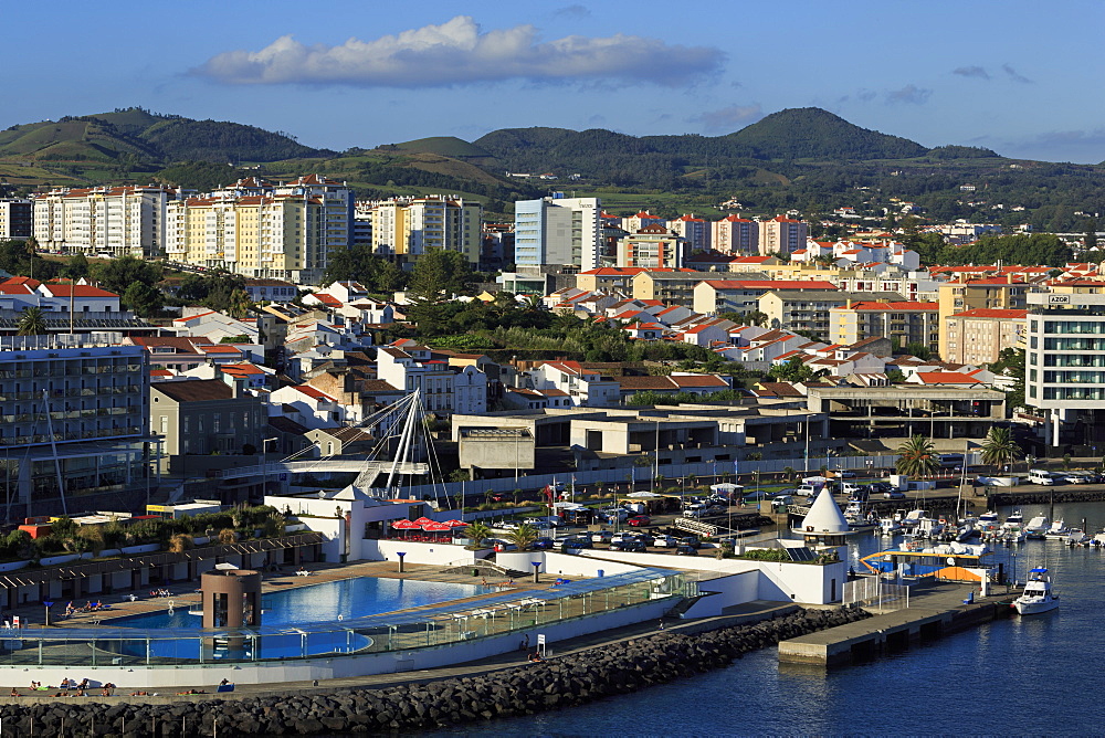 Swimming Pool, Ponta Delgada City, Sao Miguel Island, Azores, Portugal, Atlantic, Europe