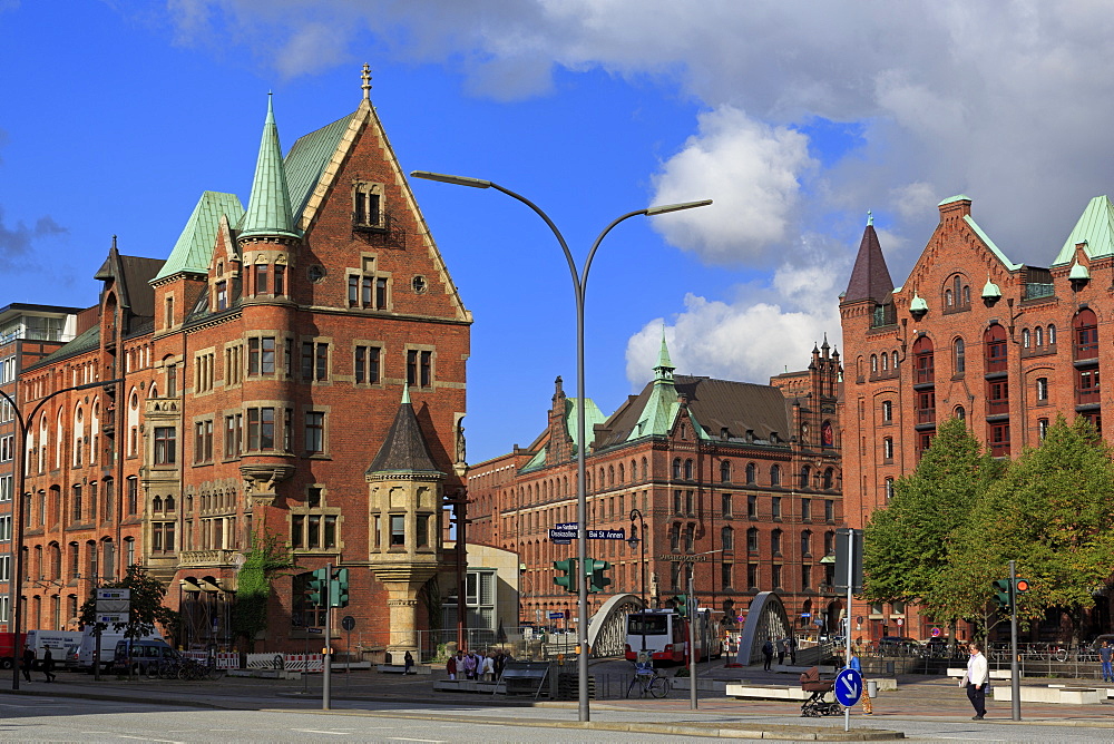 Speicherstadt, HafenCity District, Hamburg, Germany, Europe