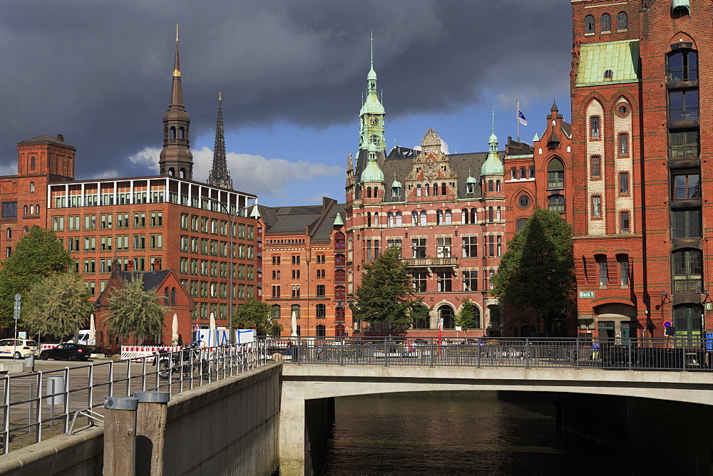 Speicherstadt, HafenCity District, Hamburg, Germany, Europe