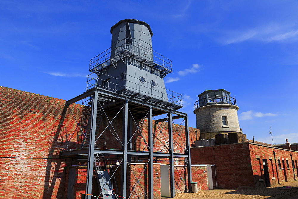 Low Lighthouses in Hurst Castle, Keyhaven, Hampshire, England, United Kingdom, Europe