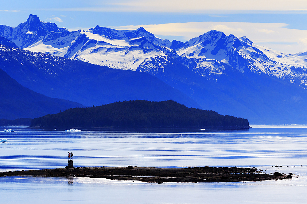 Wood Spit Light, Endicott Arm, Holkham Bay, Juneau, Alaska, United States of America, North America