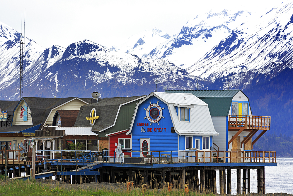 Store, Boardwalk, Homer Spit, Alaska, United States of America, North America