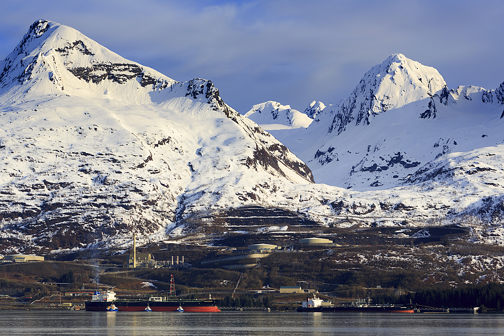 Oil Terminal, Valdez, Prince William Sound, Alaska, United States of America, North America