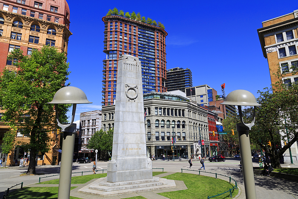 Victory Square, Vancouver City, British Columbia, Canada, North America