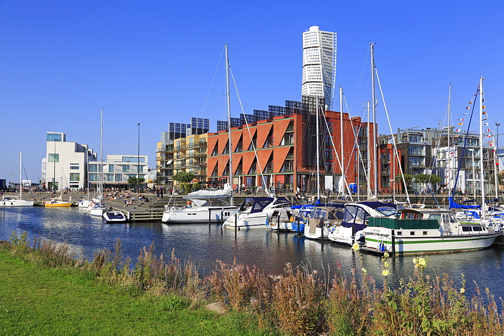 Turning Torso skyscraper, Vasta Hamnen Marina, Malmo, Skane County, Sweden, Scandinavia, Europe