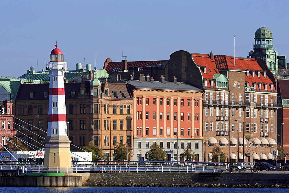 Malmo Harbor Lighthouse, Malmo, Skane County, Sweden, Scandinavia, Europe