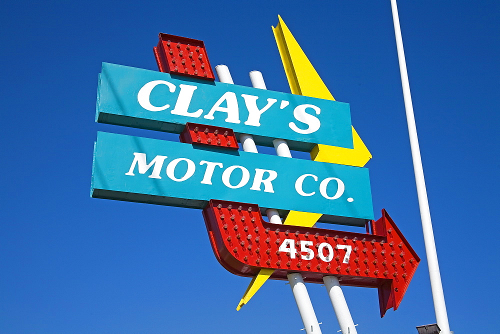 Clay's Motor Company, Historic Route 66, Downtown Tulsa, Oklahoma, United States of America, North America