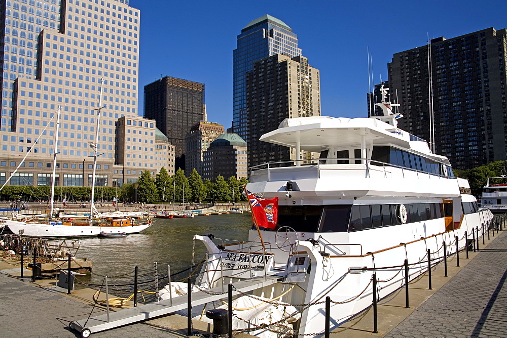 North Cove Yacht Harbor, World Financial Center, New York City, New York, United States of America, North America