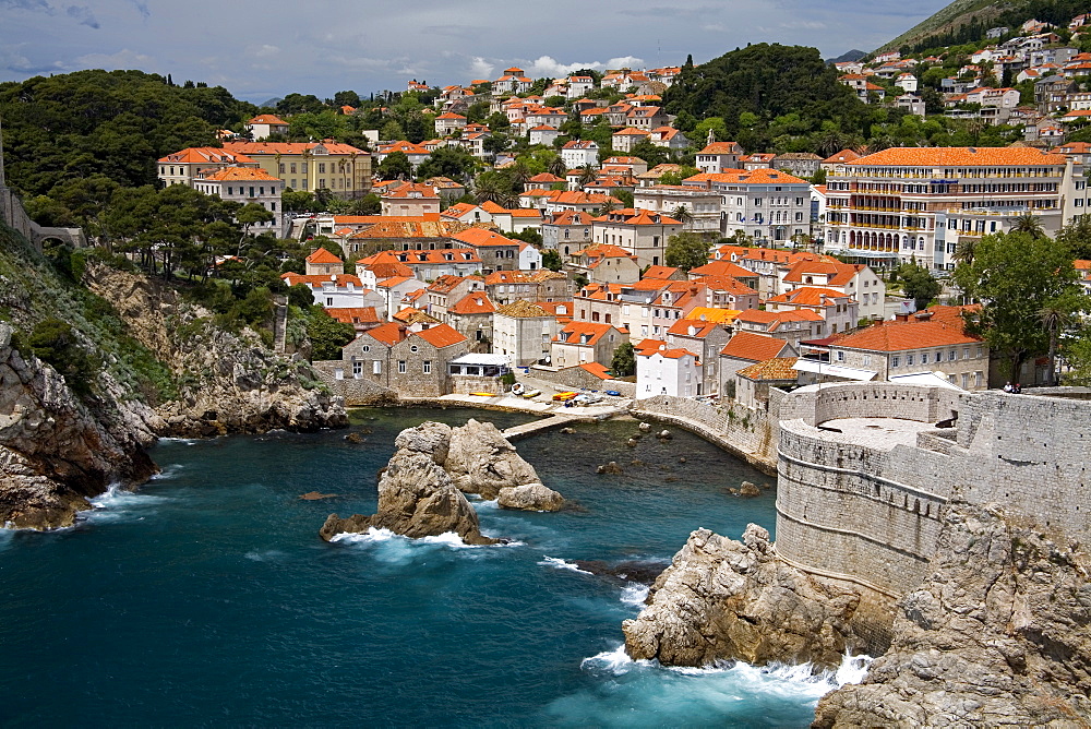 Red tiled roofs, Dubrovnik, Dalmatia, Croatia, Europe