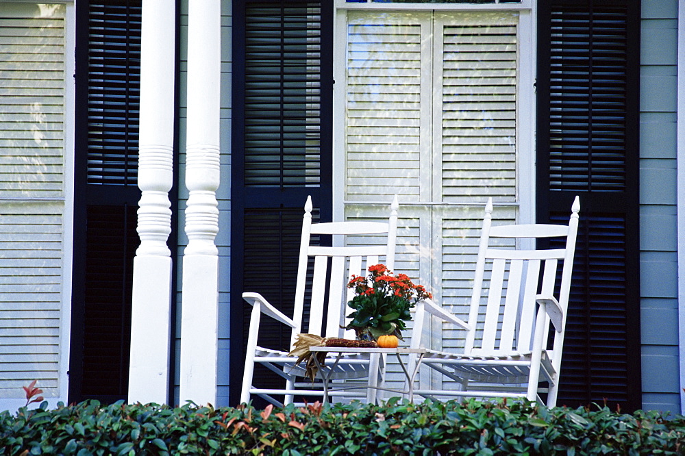 Porch, Garden District, New Orleans, Louisiana, United States of America, North America