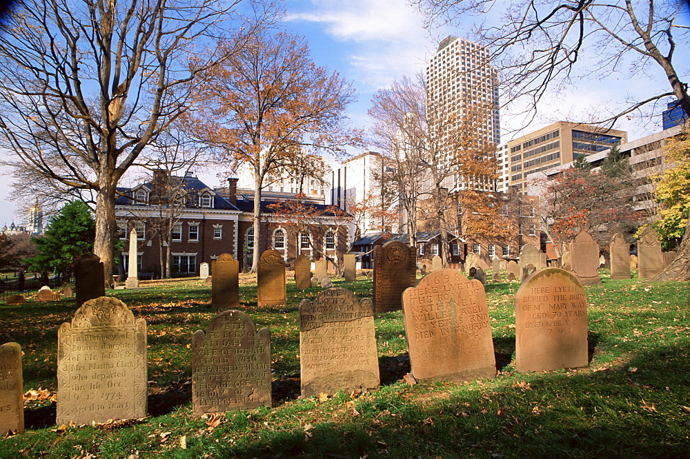 The ancient burying ground, Hartford, Connecticut, New England, United States of America, North America