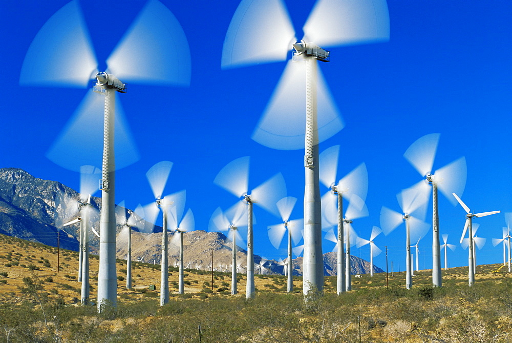 Wind generators, Palm Springs, California, United States of America, North America