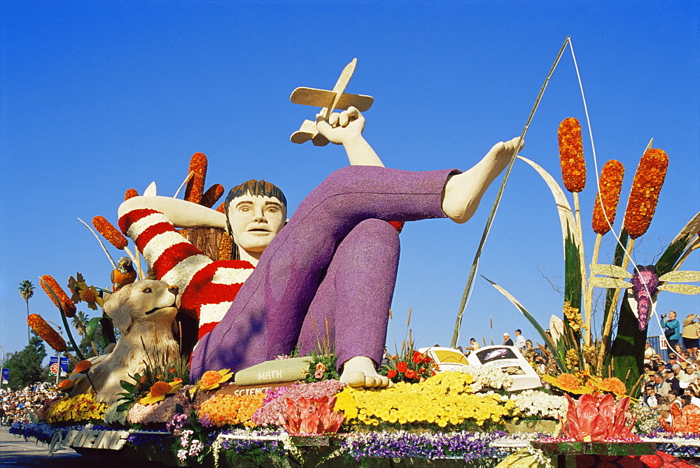 Detail of float, Tournament of Roses Parade, Pasadena, California, United States of America, North America