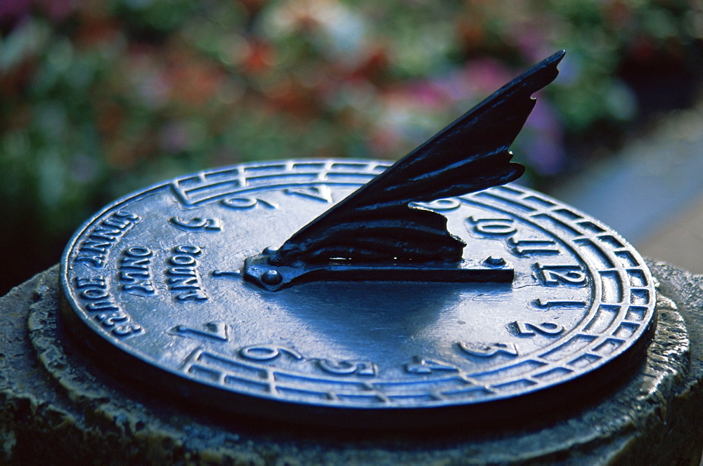 Sundial in Shakespeare's Garden, Golden Gate Park, San Francisco, California, United States of America, North America