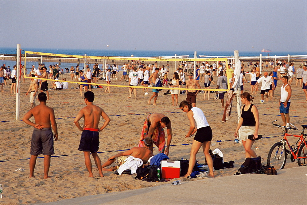 Volleyball, North Avenue Beach, Chicago, Illinois, United States of America, North America