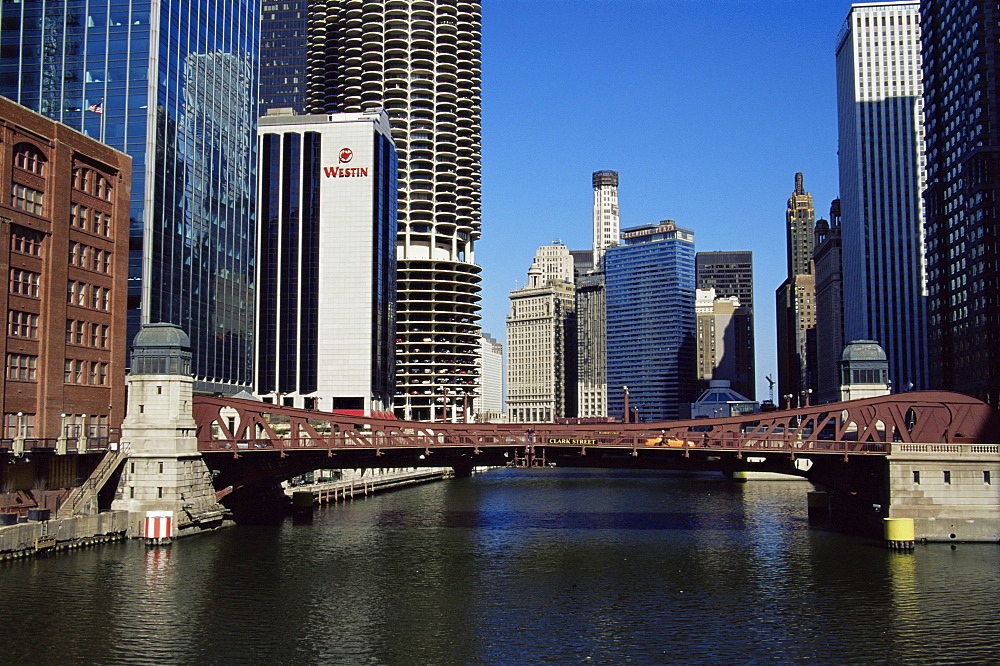 Clark Street Bridge, Chicago, Illinois, United States of America, North America