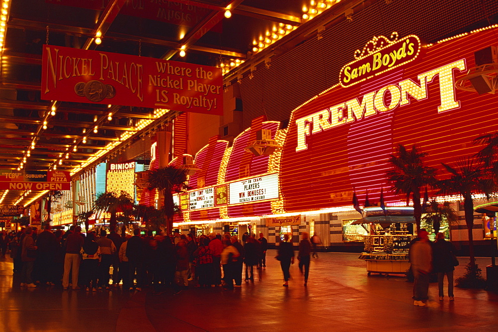 Fremont Street, Downtown, Las Vegas, Nevada, United States of America, North America