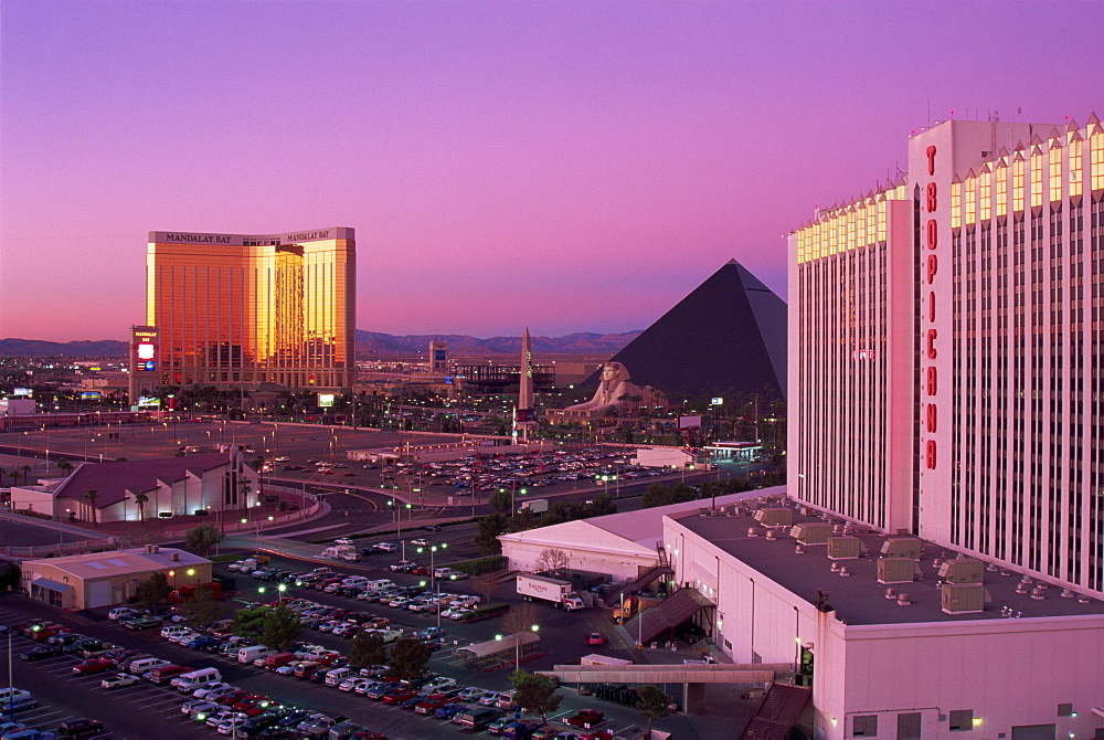 Tropicana, Mandalay and Luxor casinos, Las Vegas, Nevada, United States of America, North America