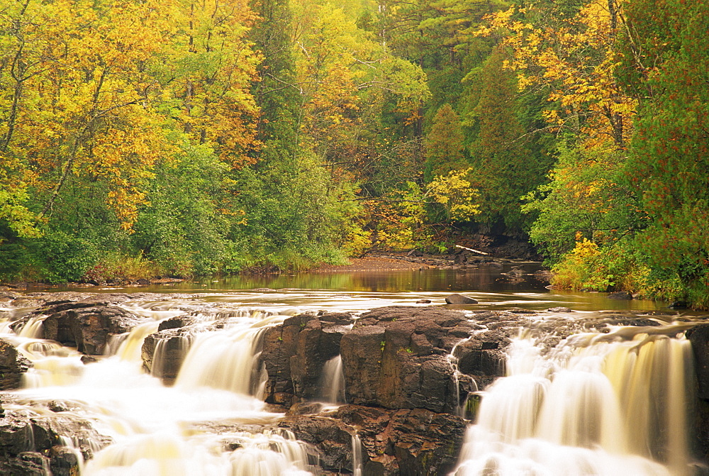 Upper Falls, Gooseberry Falls State Park, North Shore Lake Superior, Minnesota, United States of America, North America