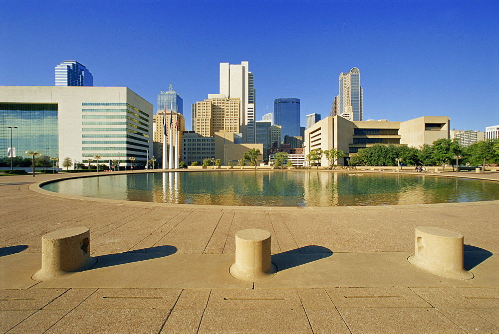 Pool, City Hall Plaza, Dallas, Texas, United States of America, North America