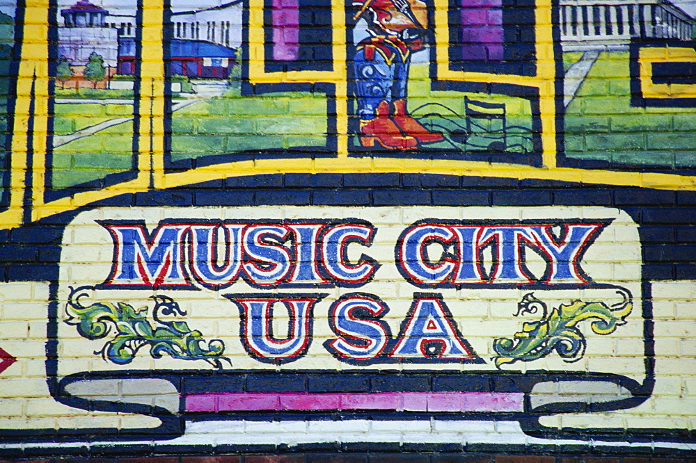 Mural on Joe's Crab Shack Restaurant, Nashville, Tennessee, United States of America, North America