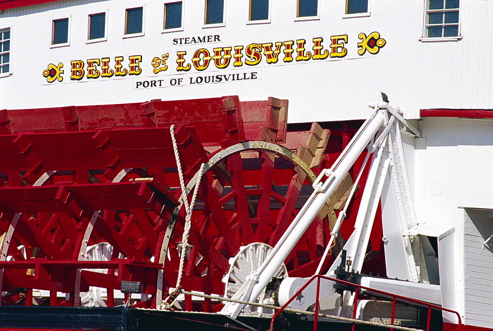 Detail of the Belle of Louisville riverboat, Louisville, Kentucky, United States of America, North America