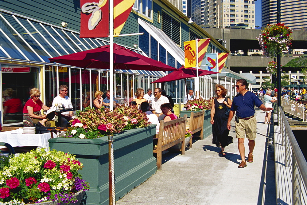 Dining at Pier 56, Seattle, Washington state, United States of America, North America