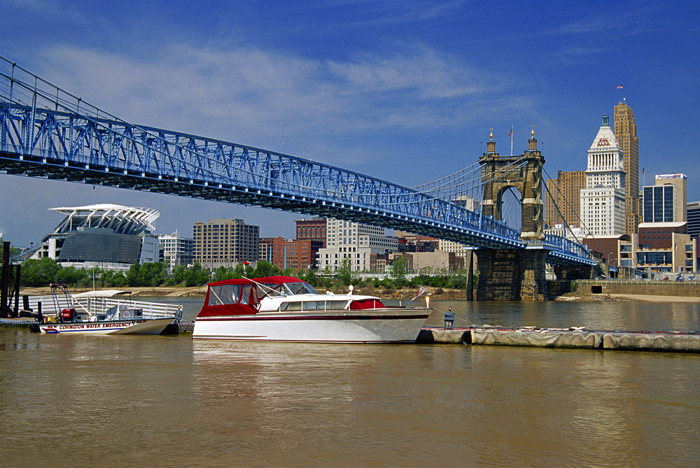 Roebling Suspension Bridge, Cincinnati, Ohio, United States of America, North America