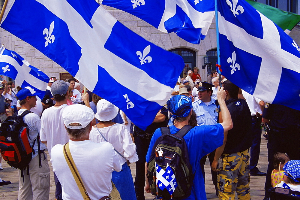 Quebec independence rally, Quebec city, Quebec state, Canada, North America