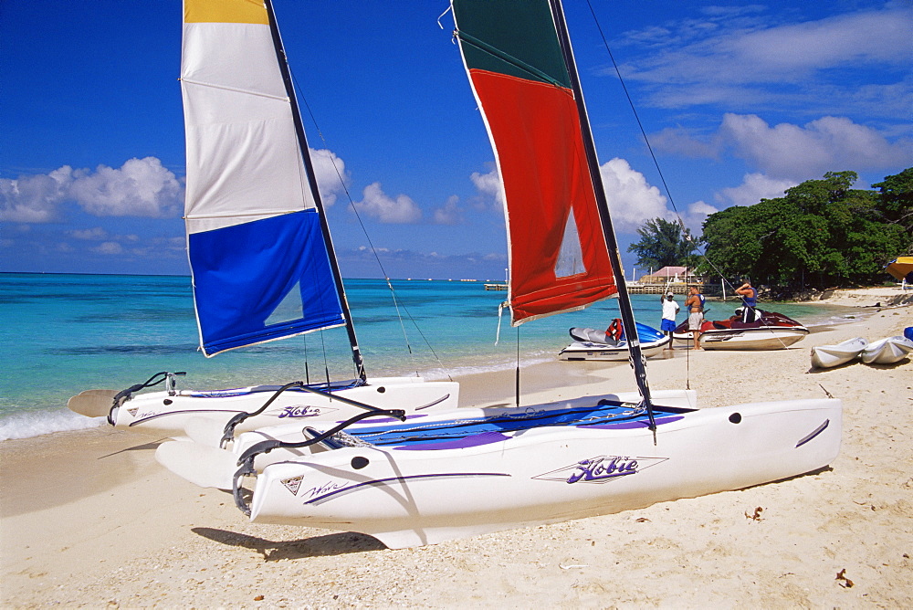 Sail boat, Conroy Beach, Montego Bay, Jamaica, West Indies, Caribbean, Central America