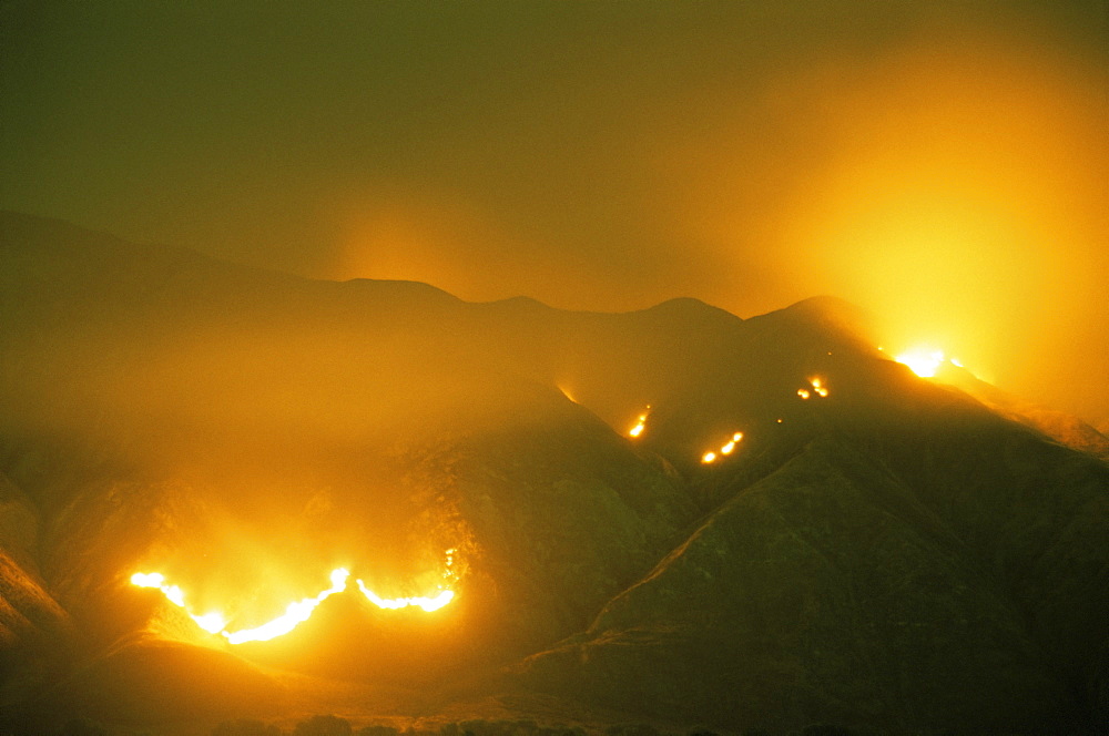 Wildfire, San Jacinto Mountains, southern California, United States of America, North America