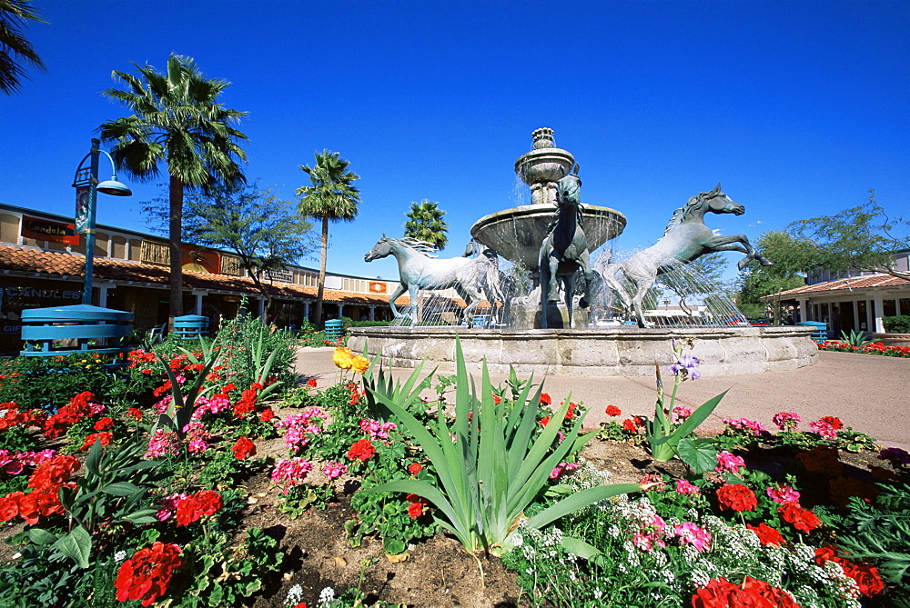 5th Street fountain, Scottsdale, Phoenix, Arizona, United States of America, North America